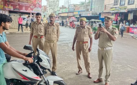 Hardoi: संडीला में यातायात पुलिस का अभियान, 43 वाहनों के चालान, 9 वाहन सीज