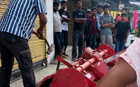बाजपुर में दुकान पर अवैध कब्जे का प्रयास, किराएदार पर लगा रोटावेटर तोड़ने व धमकी देने का आरोप