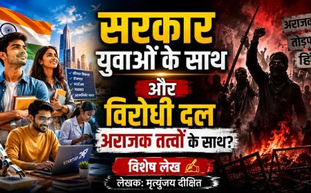 Special Article: सरकार युवाओं के साथ और विरोधी दल अराजक तत्वों के साथ 