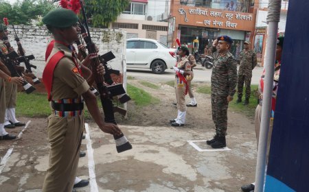 Sitapur: 22वीं यूपी बटालियन एनसीसी में उप समूह कमांडर का दौरा, बोले- अनुशासन जीवन का महत्वपूर्ण हिस्सा