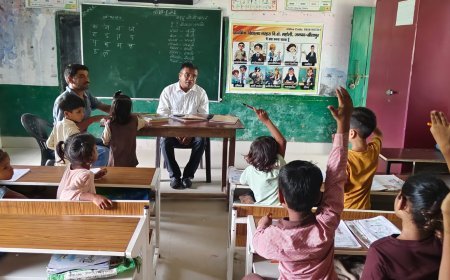 Sitapur: बीएसए गोरखनाथ पटेल ने महोली के चार विद्यालयों का किया औचक निरीक्षण, दस दिन में सुधार के दिए निर्देश