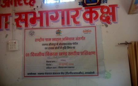 Sitapur: मिश्रित ब्लाक के सभागार में पंचायत सहायकों का ओएसआर प्रशिक्षण संपन्न ,  ग्राम पंचायतों की आय बढ़ाने पर दिया गया जोर। 