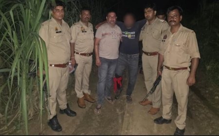 Saharanpur: कोतवाली देहात पुलिस मुठभेड़ में गौकशी का वांछित आरोपी अलीशान घायल, तमंचा व बाइक बरामद।