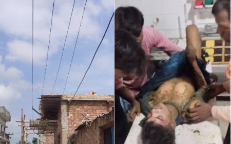 Sambhal: छत पर फोन पर बात करना पड़ा भारी: 33 केवी हाईटेंशन लाइन की चपेट में आया युवक, 70% से अधिक झुलसा