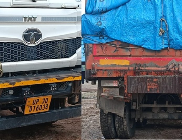 ओवरलोडिंग पर एआरटीओ की कार्रवाई, डंपर सीज, 1.32 लाख जुर्माना 