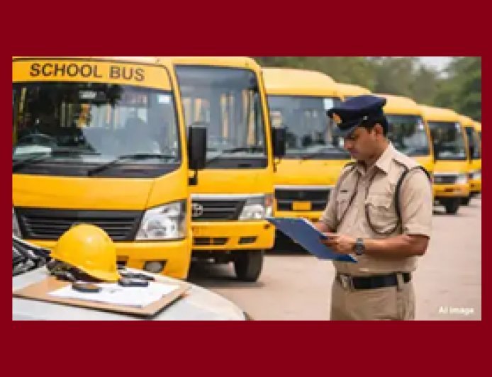 हरदोई में स्कूल वाहनों पर सख्ती: 5 का चालान, 3 वाहन सीज; कई स्कूलों के वाहन बिना वैध दस्तावेज मिले