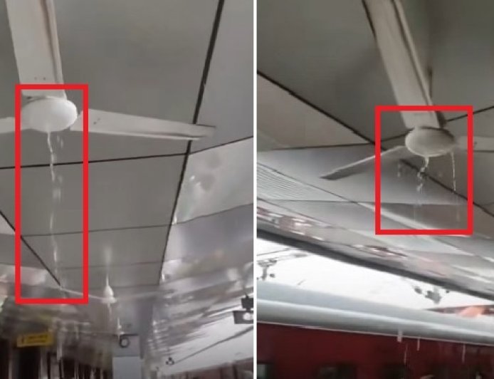 Varanasi Banaras Railway Station Viral Video: तेज बारिश के बाद बनारस रेलवे स्टेशन की छत से टपका पानी, सोशल मीडिया पर वीडियो वायरल