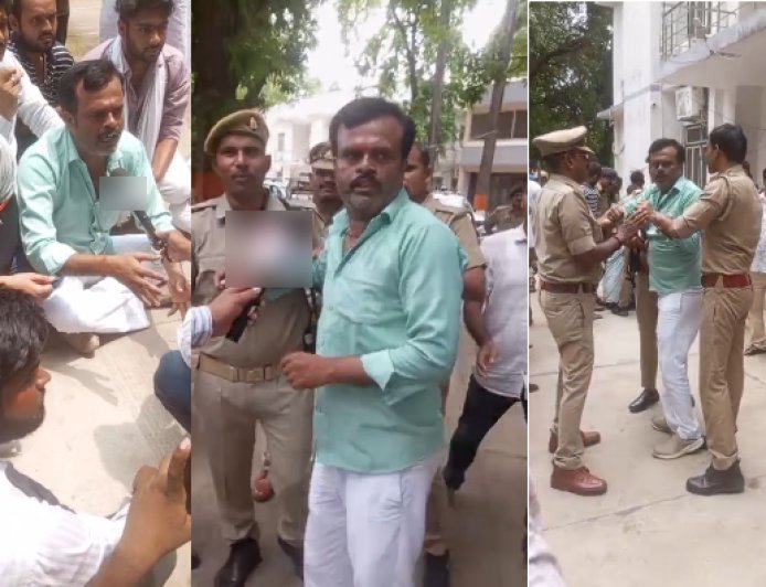बलिया में कैबिनेट मंत्री संजय निषाद के दौरे पर भारी हंगामा, कांग्रेस कार्यकर्ताओं ने काले झंडे दिखाकर किया विरोध