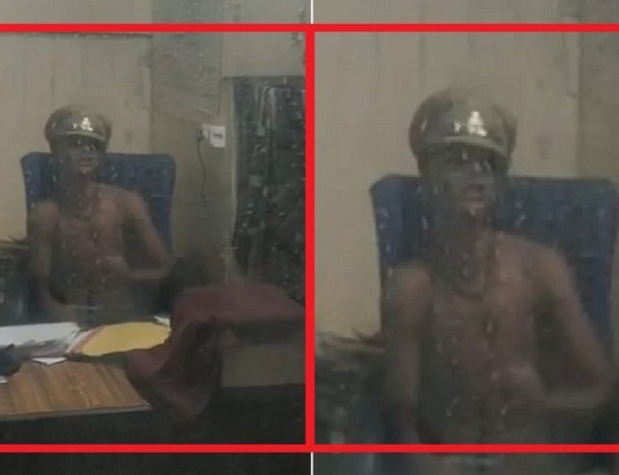 HAPUR VIDEO VIRAL: पुलिस गायब, शराबी बना 'दरोगा'... कुर्सी पर बैठकर चलाने लगा चेक पोस्ट!