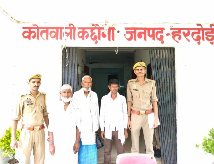 Hardoi News: कछौना पुलिस ने विशेष अभियान में तीन गैर जमानती वारंटियों को किया गिरफ्तार