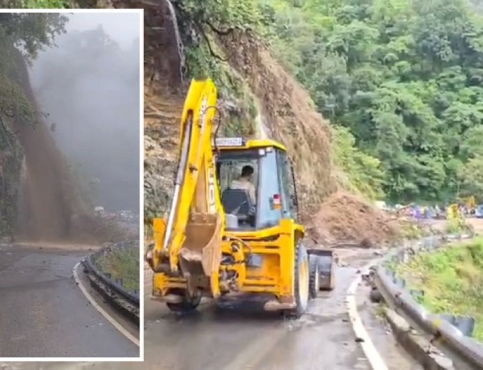 Mussoorie: बारिश का फिर कहर- दूसरी बार मलबे में समाया 'पानी वाले बैंड' का रेस्टोरेंट, मसूरी-देहरादून मार्ग पर भूस्खलन से लगा जाम