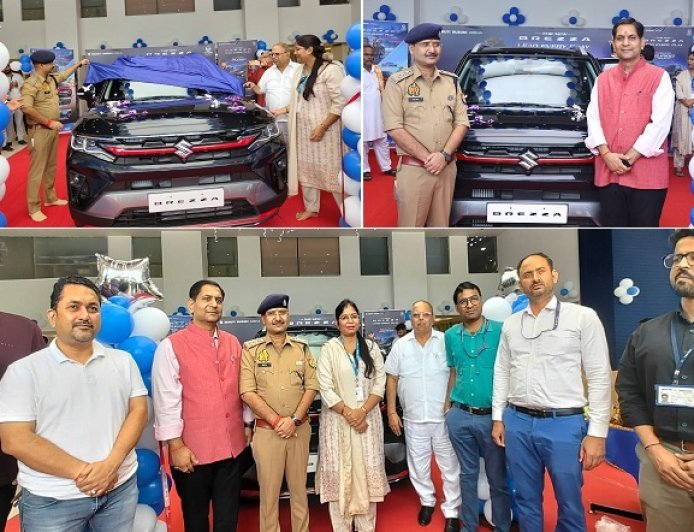 Hardoi: कॉन्सेप्ट कार्स में नई मारुति सुजुकी ब्रेज़ा का भव्य शुभारंभ, सीओ ट्रैफिक अनुज मिश्रा ने किया लॉन्च