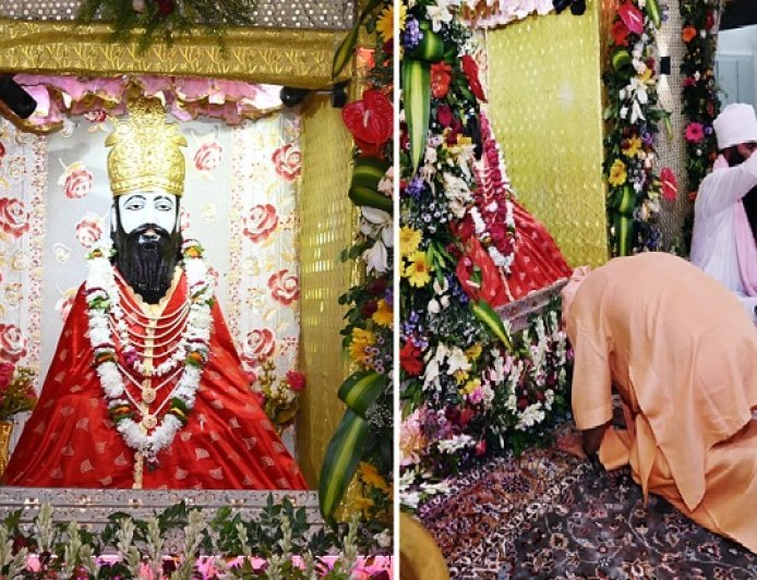Varanasi: सद्गुरु संत रविदास की 650वीं जयंती वर्ष पर सीएम योगी ने उनकी जन्मस्थली स्थित मंदिर जाकर टेका मत्था