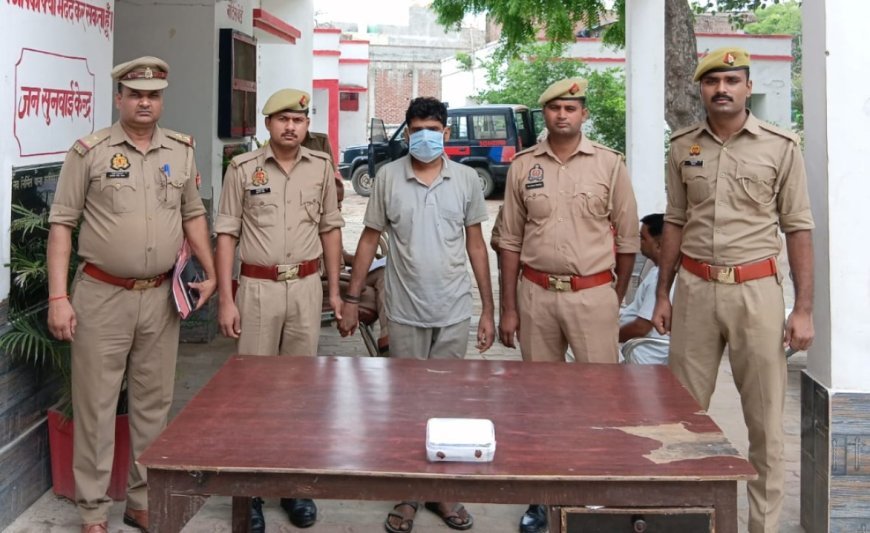 मोबाइल टावर बैटरी चोरी का आरोपी गिरफ्तार, चोरी के पैसों में से 10 हजार रुपये बरामद