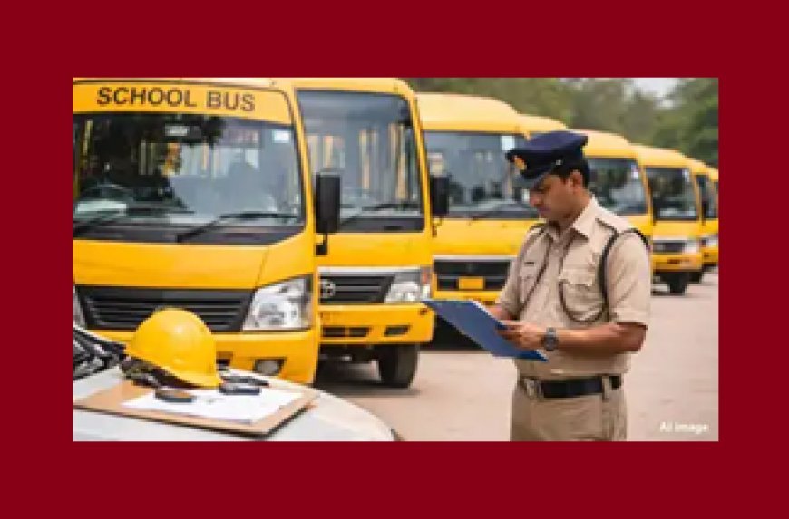 हरदोई में स्कूल वाहनों पर सख्ती: 5 का चालान, 3 वाहन सीज; कई स्कूलों के वाहन बिना वैध दस्तावेज मिले