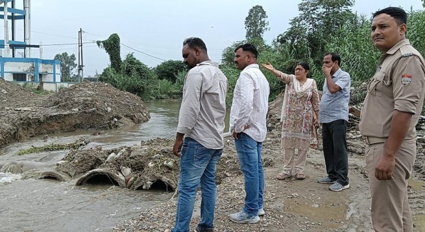 एसडीएम ने बेरिया रोड लेवड़ा पुल चकरपुर में स्थित लेवड़ा पुल का निरीक्षण किया 