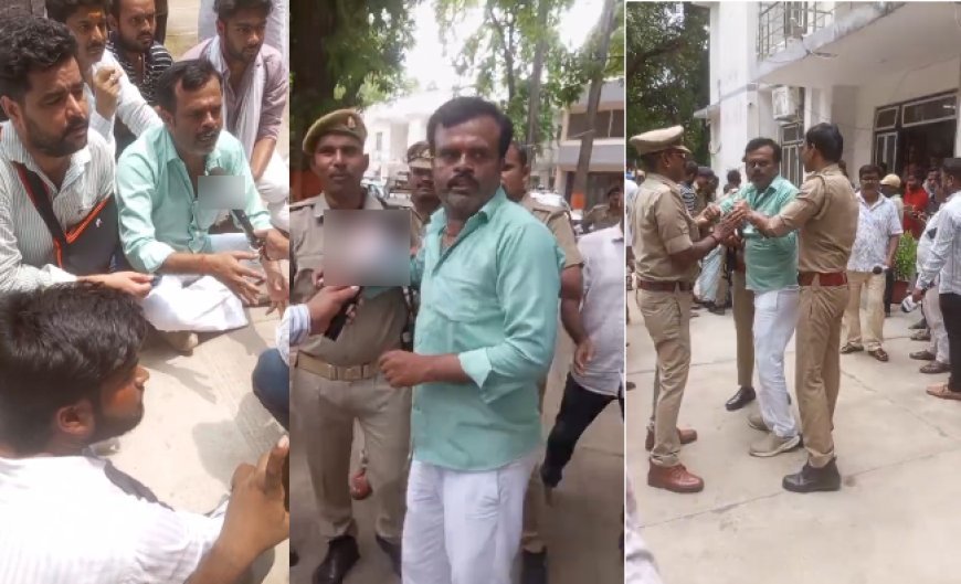 बलिया में कैबिनेट मंत्री संजय निषाद के दौरे पर भारी हंगामा, कांग्रेस कार्यकर्ताओं ने काले झंडे दिखाकर किया विरोध