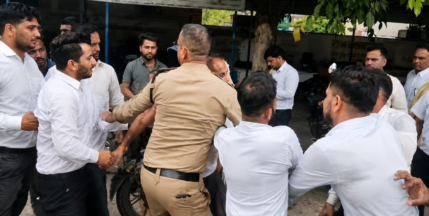 Bazpur: अधिवक्ताओं की विजिलेंस टीम के साथ तीखी झड़प हुई पुलिस मौके पर पहुंची 