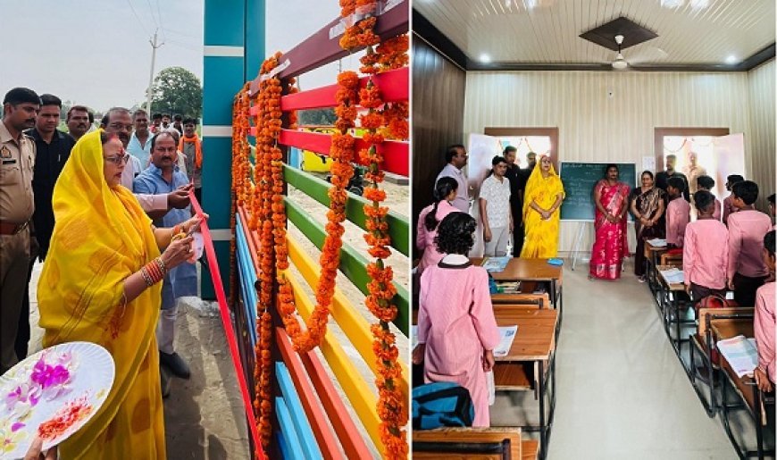हरदोई के सधई बेहटा में नवनिर्मित मॉडल स्कूल का शुभारम्भ, जिला पंचायत अध्यक्ष प्रेमावती पीके वर्मा ने किया उद्घाटन