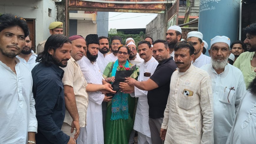 देवबंद पहुंची राष्ट्रीय अल्पसंख्यक आयोग की उपाध्यक्ष डॉ. मुनव्वरी बेगम का स्वागत