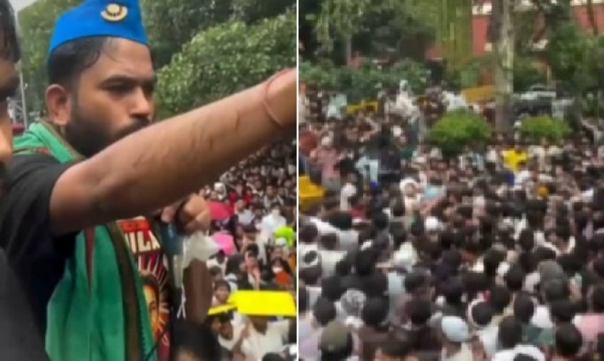 जंतर-मंतर पर CJP प्रदर्शन के दौरान हड़कंप: डीसीपी अभिजीत दीपके के सामने उपद्रवी ने पुलिस जवान से की हाथापाई