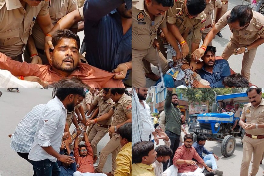 दिल्ली छात्र लाठीचार्ज का विरोध: बलिया में बवाल, पुलिस-छात्र आमने-सामने, छात्र नेता हिरासत में