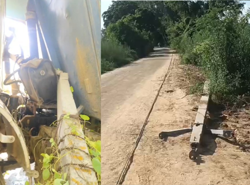 Sambhal News: बेकाबू डंपर ने उखाड़े बिजली के 4 खंभे, बाल-बाल बचे ग्रामीण, कई गांवों में छाया अंधेरा