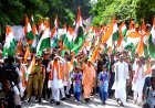 लखनऊ में मुख्यमंत्री योगी आदित्यनाथ के नेतृत्व में निकली भव्य तिरंगा यात्रा, उमड़ा जनसैलाब