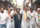 Sambhal: राष्ट्रगान के अपमान का आरोप, कांग्रेस का हल्लाबोल—पैदल मार्च कर कोतवाली पहुंचे कार्यकर्ता, जांच की मांग