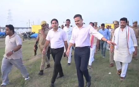 Sambhal: कांवड़ यात्रा से पहले प्रशासन अलर्ट: डीएम-एसपी ने सांकरा गंगा घाट का किया निरीक्षण, 20 हजार श्रद्धालुओं की तैयारियां पूरी