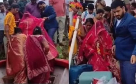 Odisha Flood News: जाजपुर में बाढ़ के बीच निकली अनोखी बारात, कार नहीं नाव पर सवार होकर दुल्हन लेने पहुंचा दूल्हा