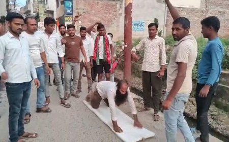 Sambhal: 2027 की सत्ता के लिए दंडवत संकल्प! अखिलेश यादव के मुख्यमंत्री बनने की कामना लेकर निकले अमन यादव