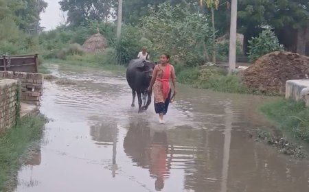 Sambhal: सम्भल में गंगा का कहर! बझांगी गांव में घुसा बाढ़ का पानी, प्रशासन के दावे बहे पानी में