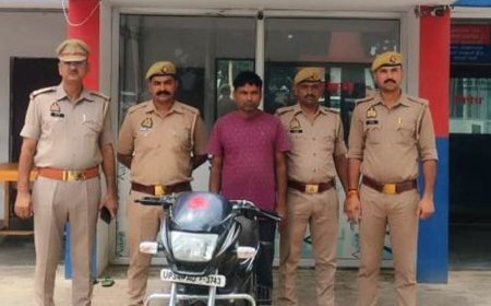 बिसवां पुलिस की बड़ी सफलता: चोरी की मोटरसाइकिल के साथ आरोपी गिरफ्तार, भेजा गया जेल