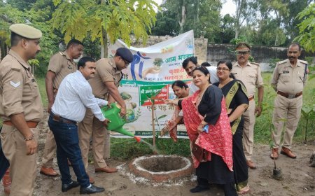 Hardoi: 'एक पेड़ मां के नाम' अभियान के तहत जिला कारागार में हुआ पौधरोपण, पर्यावरण संरक्षण का लिया संकल्प