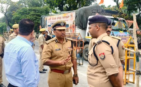 सहारनपुर में कांवड़ यात्रा की तैयारियों का जायजा लेने सड़कों पर उतरे मण्डलायुक्त और डीआईजी, मार्गों और शिविरों का किया निरीक्षण