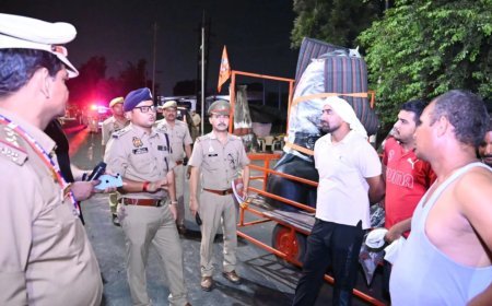 सहारनपुर: कांवड़ मार्ग पर प्रशासनिक अधिकारियों का निरीक्षण, डीजे वाहनों के लिए निर्धारित मानकों का सख्ती से पालन कराने के निर्देश