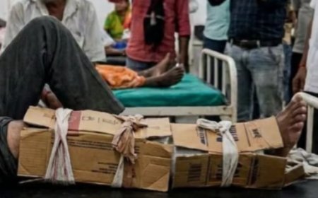 बेगूसराय अस्पताल में बड़ी लापरवाही: टूटे पैर पर प्लास्टर की जगह बांधा गत्ता, जांच के आदेश