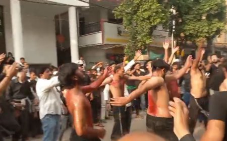 बलिया में अकीदत के साथ निकला चेहल्लुम का जुलूस, या हुसैन की सदाओं के बीच गूंजा शहर