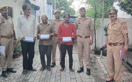 Hardoi: चोरी की नगदी के साथ तीन आरोपी गिरफ्तार, 6.62 लाख रुपये बरामद