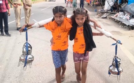 Meerut: कंधों पर कांवड़, दिल में मम्मी-पापा की लंबी उम्र की चाह; छह साल की महक-अनन्या ने पेश की भक्ति और हौसले की मिसाल
