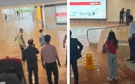 Noida Airport News: मूसलाधार बारिश के बाद नोएडा एयरपोर्ट परिसर में जलभराव, 30 मिनट में स्थिति सामान्य