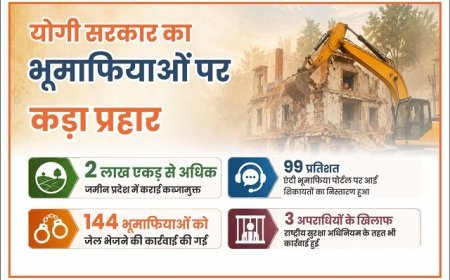 Lucknow: योगी सरकार का भूमाफियाओं पर बड़ा प्रहार, 2 लाख एकड़ जमीन अवैध कब्जे से मुक्त