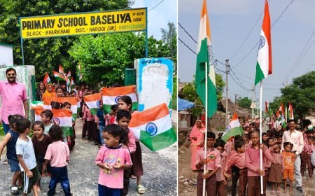 Hardoi: भरखनी, सांडी और हरपालपुर के परिषदीय विद्यालयों में निकली भव्य तिरंगा यात्रा