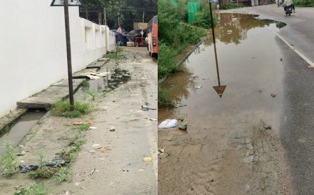 Sitapur: बारिश के बाद कीचड़ बना बाईपास के लिए मुसीबत, गंदे पानी और कीचड़ से जूझ रहे श्रद्धालु व स्कूली बच्चे 