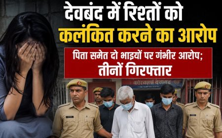Deoband: देवबंद में रिश्तों को कलंकित करने का आरोप, पिता समेत दो भाइयों पर गंभीर आरोप; तीनों गिरफ्तार