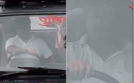 Saharanpur: पुलिस वाहन में युवक का ‘सिंघम स्टाइल’ वीडियो वायरल, पुलिस गाड़ी के इस्तेमाल पर उठे सवाल