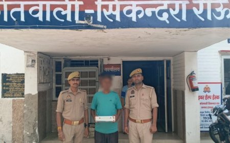 हाथरस पुलिस ने अवैध तमंचे के साथ बदमाश को दबोचा, खेत की घेराबंदी कर भेजा जेल