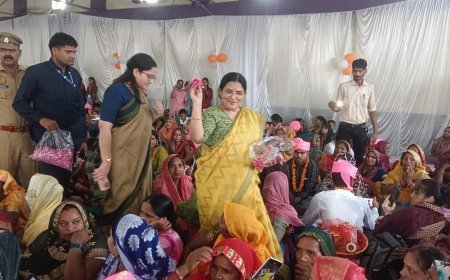 हरदोई में मुख्यमंत्री सामूहिक विवाह योजना के तहत 255 जोड़े परिणय सूत्र में बंधे, मिला आशीर्वाद