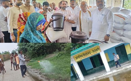 Barabanki: बाढ़ प्रभावित क्षेत्रों में संक्रमण और मच्छरजनित रोगों की रोकथाम के लिए दवा का छिड़काव